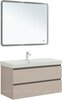 Aquanet 344756 Тумба с раковиной Вега 2.0 100 2 ящ. цв.бежевый (раковина Ирис) (344756)