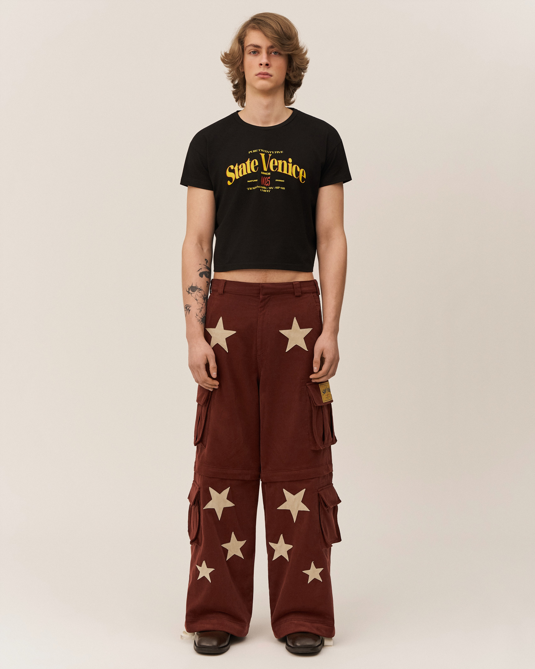 Вельветовые карго брюки