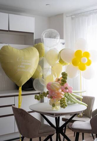 Сет гелиевых шаров Весенняя Пастель + букет из шаров