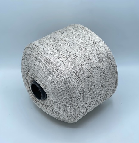 Бобинная пряжа, Linette Pailletes, 450м, 80% Лен, 20% Полиэстер(пайетка), Слоновая кость+пайетка. 39385