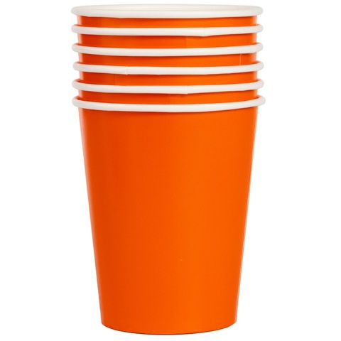 Стакан оранжевый 250мл 6шт