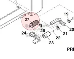 NROLR0054QSZZ/NROLR0133QSZZ Ролик захвата бумаги из кассеты Sharp AR175, AR235, AR275 (O)