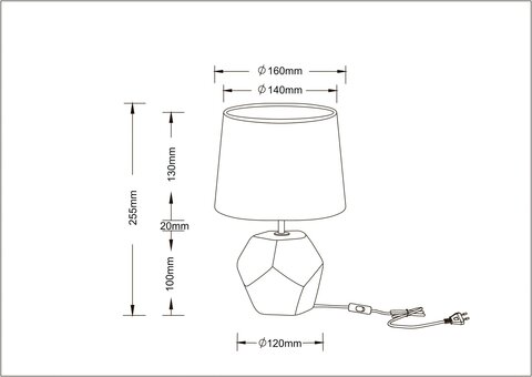 Настольная лампа Arte Lamp ZIBAL A5005LT-1WH