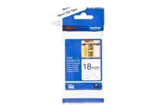 Ламинированная лента для наклеек Brother TZen241 - ширина 18 мм, черный шрифт на белом фоне