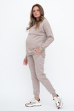 Утепленный спортивный костюм для беременных и кормящих 16041 меланж