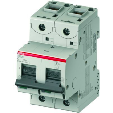 Автоматический выключатель 2-полюсный 40 А, тип C, 25 кА S802S C40. ABB. 2CCS862001R0404