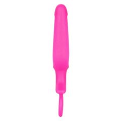 Розовая силиконовая пробка с прорезью Silicone Groove Probe - 10,2 см. - 