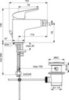 Смеситель для биде однорычажный с донным клапаном Ideal Standard Ceraflex B1718AA