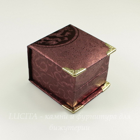 Подарочная коробочка  (цвет - бордовый), 60х56х44 мм