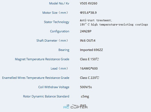 T-Motor V505 KV260