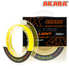 Шнур Akara Ultra Light Yellow 100 м 0,12