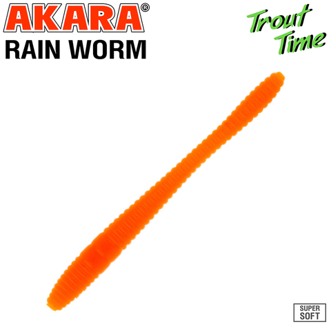 Силиконовая приманка Akara Trout Time Rain-Worm 2.5 64мм Cheese 100 (10 шт.)