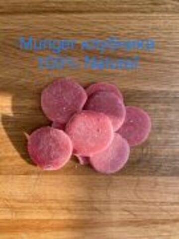 Шоколад белый с натур.клубникой (розовый цвет) MUNGER, 100 гр