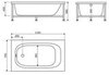 BelBagno BB101-130-MF Металлический каркас для акриловой ванны