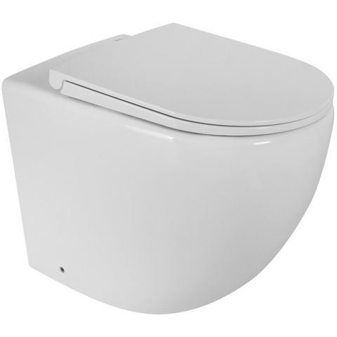 Унитаз безободковый приставной BelBagno SFERA-R BB2141CBR