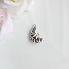 Подвеска Круассан 23*13 мм, родий, П989