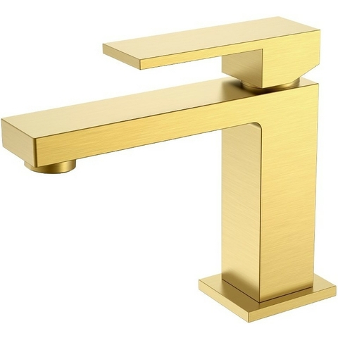 Boheme 471-MG Cмеситель для умывальника Qubic Matt Gold