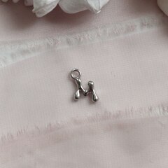 Подвески буквы M, N, O, P, Q, R, S родий, 13 мм, 1 шт, П713, П714, П715, П716, П717, П718, П719