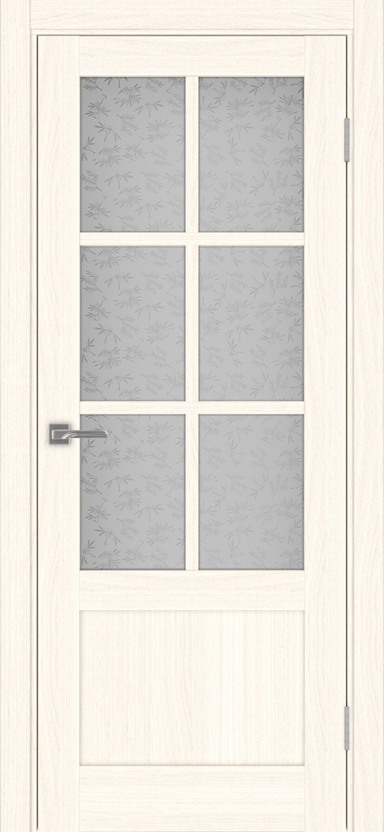 Дверь межкомнатная Оптима Порте Турин 541ПФ.2221, цвет светлый ясень, экошпон, стекло Дали