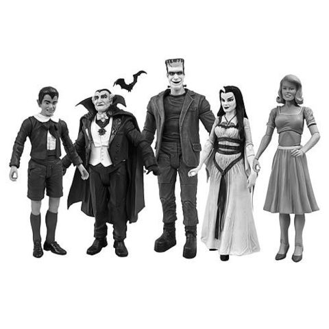 Munsters Black & White Figure Set