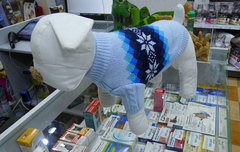 Wan talk свитер двойной вязки, снежинки, розовый и голубой, размер L