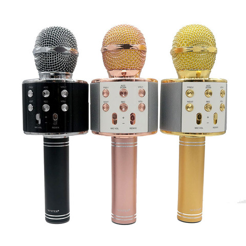 Караоке-микрофон беспроводной WS-858 малиновый (Pink)