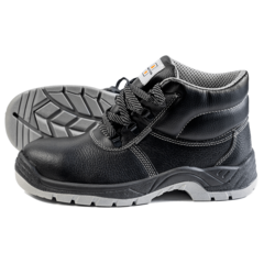 Ботинки МП, кожа, иск, ПУ/ПУ МБС, черный