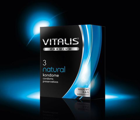 Классические презервативы VITALIS PREMIUM natural - 3 шт. - Vitalis VITALIS VITALIS PREMIUM №3 natural