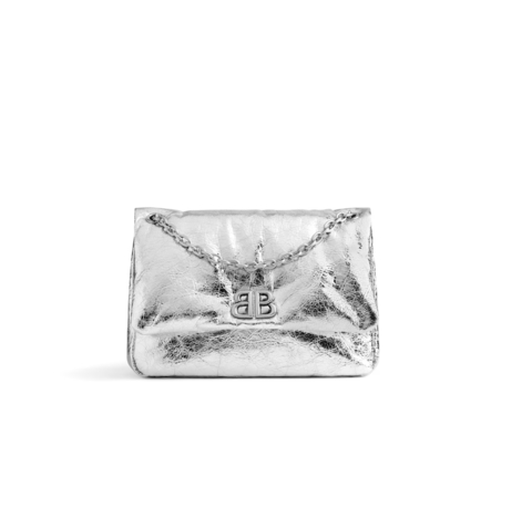 Сумка BALENCIAGA Monaco Mini, серебристый