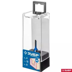 ЗУБР 4 x 13 мм, хвостовик 8 мм, фреза пазовая прямая, Профессионал (28753-4-13)