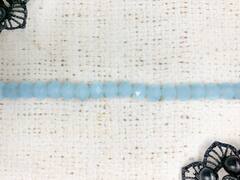 Бусины граненые Рондель, d 8 мм, (1уп=10нитей), голубой матовый