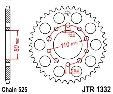 Звезда ведомая Ognibene 8007-R43 (JTR1332.43)