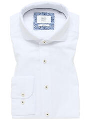 Сорочка мужская 1863 by Eterna Slim Fit 2355-FS82-00 из хлопка со льном белая