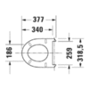 Duravit DuraStyle basic Унитаз подвесной без смывного края, с вертикальным смывом, модель для детей, 4,5 л, 325 x 480 мм 2574090000