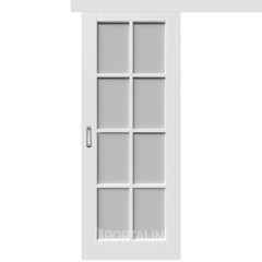 Купить Межкомнатная одностворчатая дверь купе эмаль VFD Porta Polar белая остеклённая