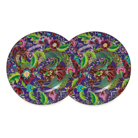 Набор тарелок десертных 2шт 20.5см Mix&Match Home Волшебный Дракон фиолетовый