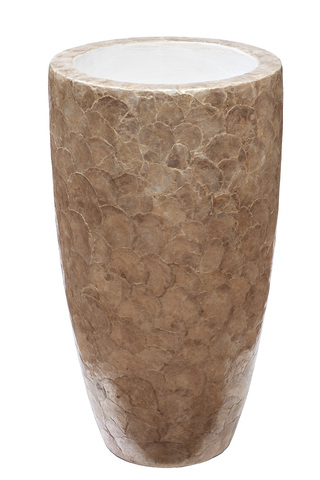 Кашпо для цветов напольное 38x91см Garda Decor перламутровое