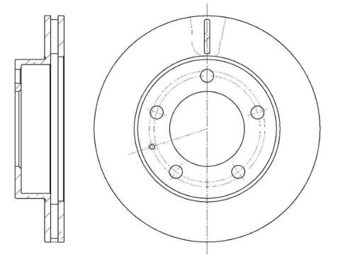 Диск тормозной вентилируемый G-brake  GR-02076