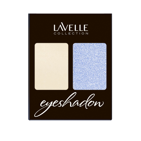 LavelleCollection Тени для век ES32 двухцветные тон 07 белый/голубой  шиммер