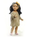 Платье из футера - на кукле. Одежда для кукол, пупсов и мягких игрушек.
