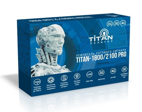 Усилитель сигнала сотовой связи (репитер) Titan-1800/2100 PRO