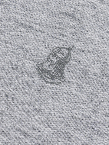 Мужская футболка «Великоросс» цвета серый меланж V ворот