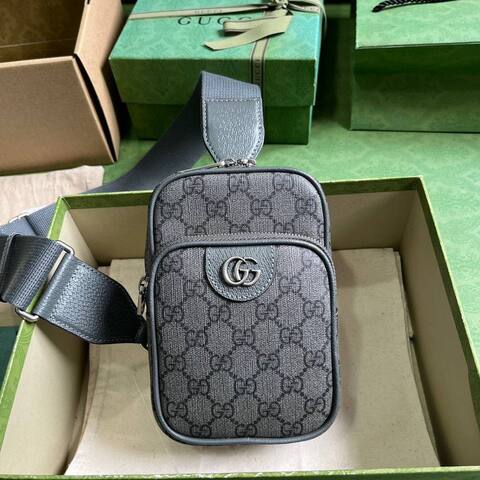 Сумка мужская GUCCI GG OPHIDIA MINI, серая