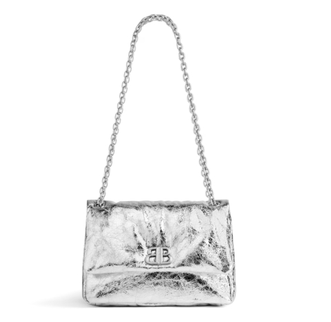 Сумка BALENCIAGA Monaco Mini, серебристый