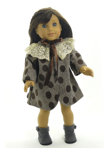 Пальто твидовое - На кукле. Одежда для кукол, пупсов и мягких игрушек.