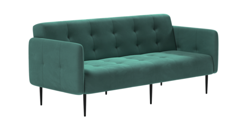 Monaco диван-кровать прямой с подлокотниками, трехместный, бархат 87