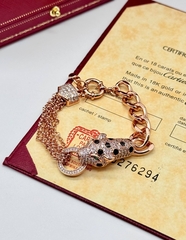 Браслет-цепь голова Пантеры коллекция PANTHERE