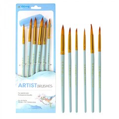 
          Набор кистей Yalong, 6 шт, нейлон, круглые №2, №4, №6, №8, №10, №12, деревянная ручка, блистер, европодвес, ассорти