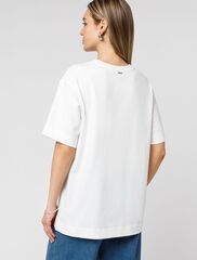 Удлиненная футболка over-size с  принтом стразами  D49.978 (113919)