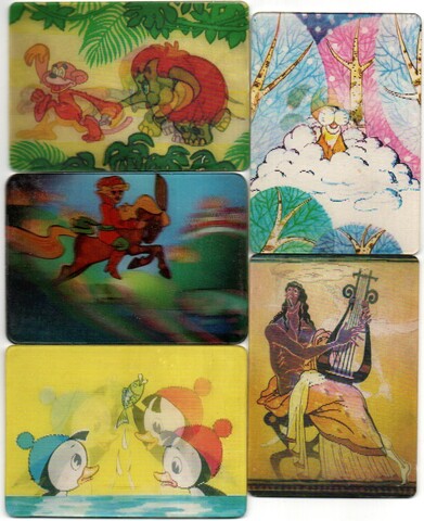 № 27 Набор из 5 стерео Календариков. Мультфильмы СССР 1984 г.